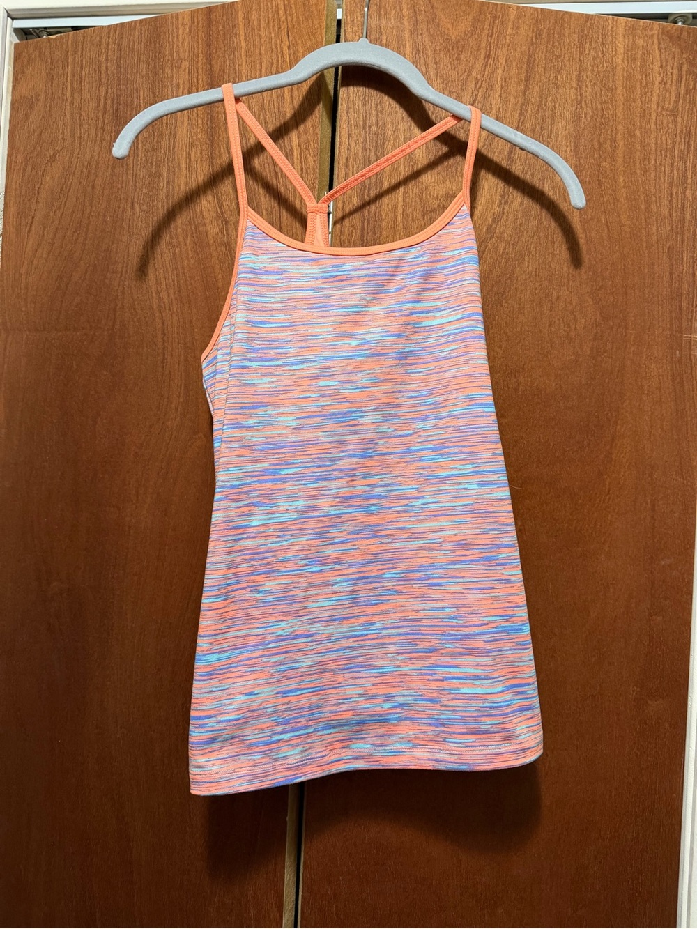 Old Navy Girls Peach Multi Space-Dye Strappy Tank